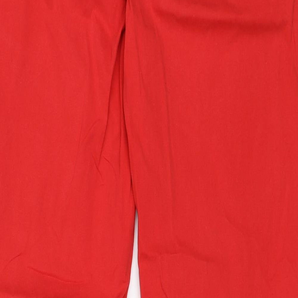 M&S Womens Red   Trousers  Size 12 L28 in