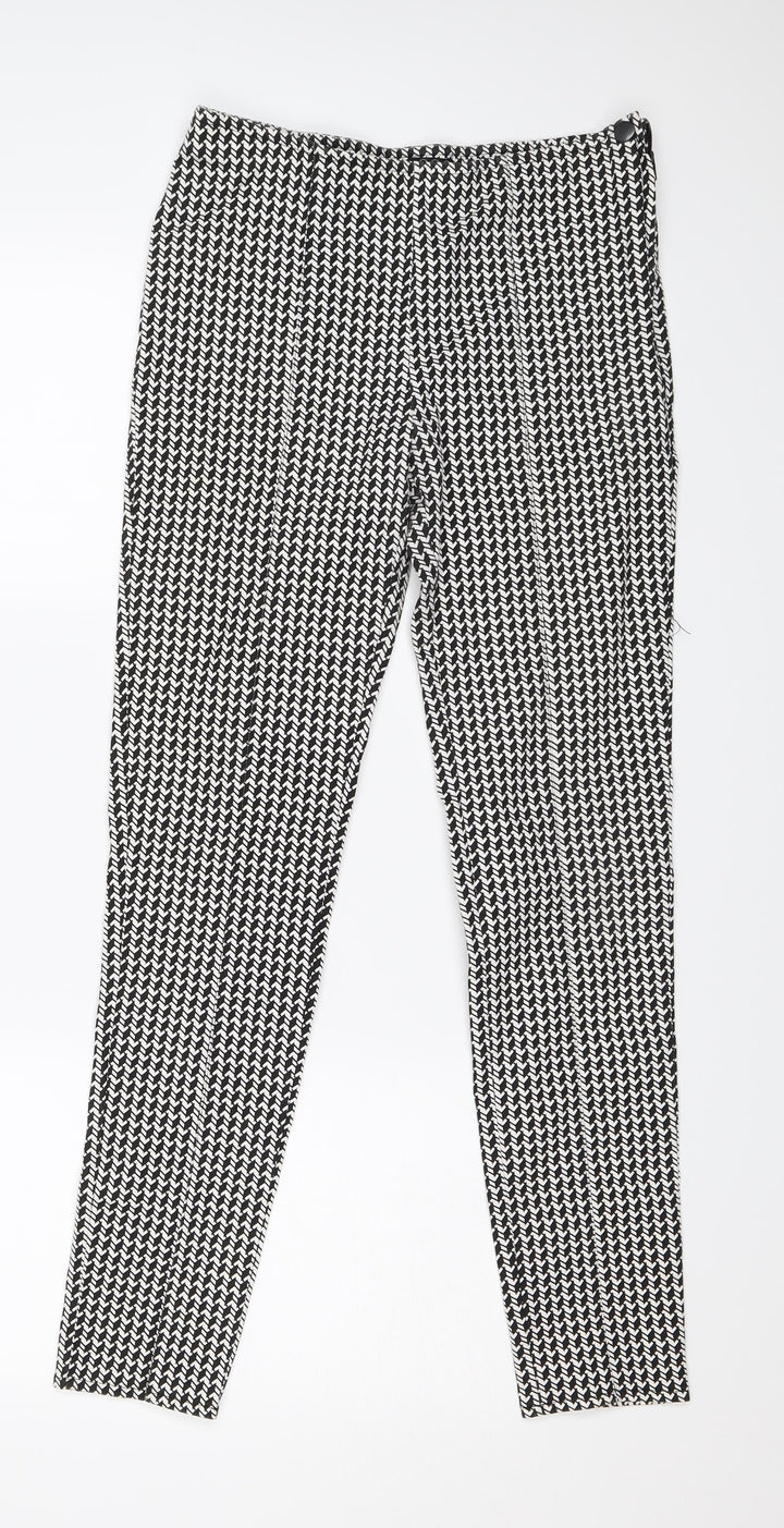 Atmosphere Womens Black Argyle/Diamond  Trousers  Size 8 L28 in