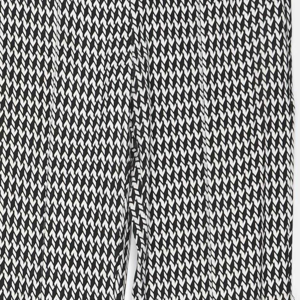 Atmosphere Womens Black Argyle/Diamond  Trousers  Size 8 L28 in