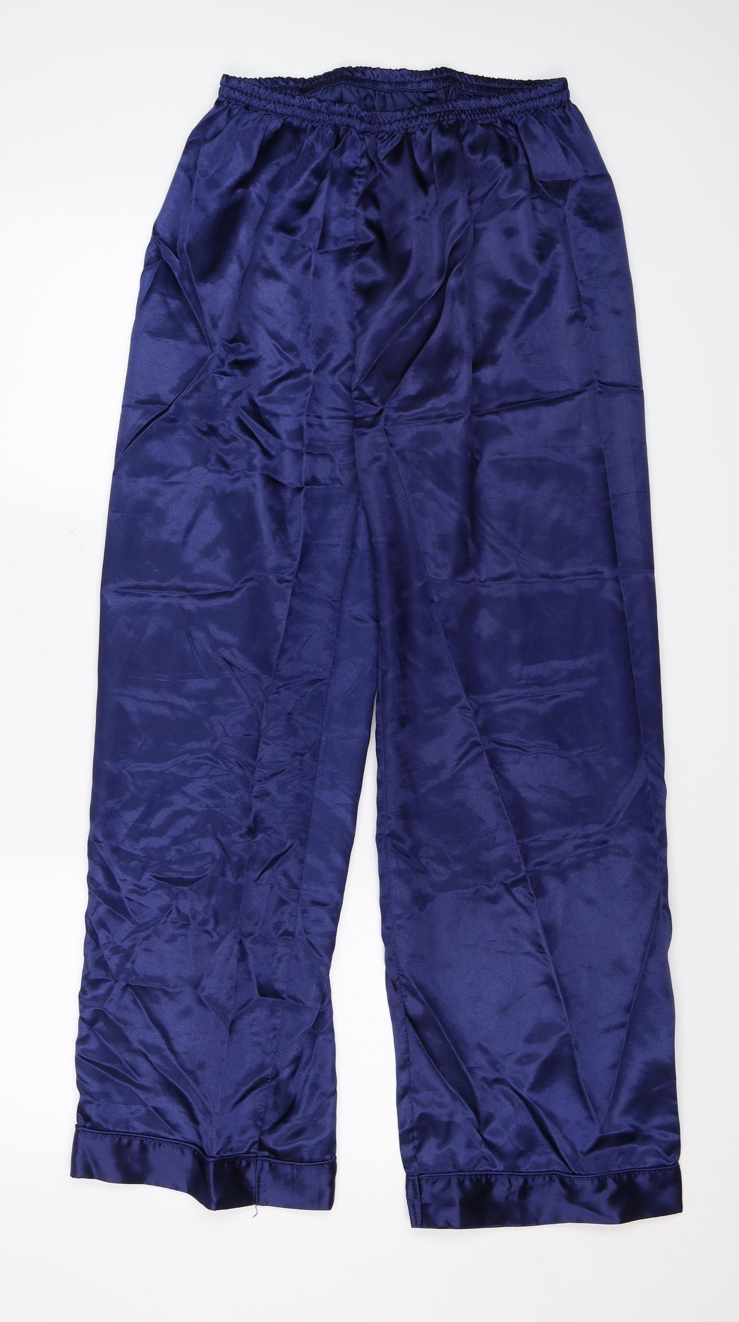 Preworn Womens Blue Solid  Capri Pyjama Pants Size 10