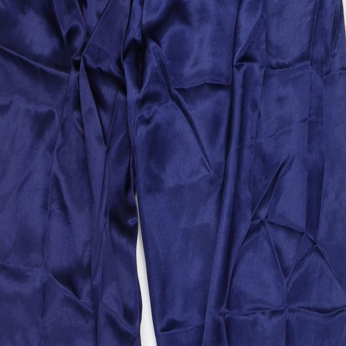 Preworn Womens Blue Solid  Capri Pyjama Pants Size 10