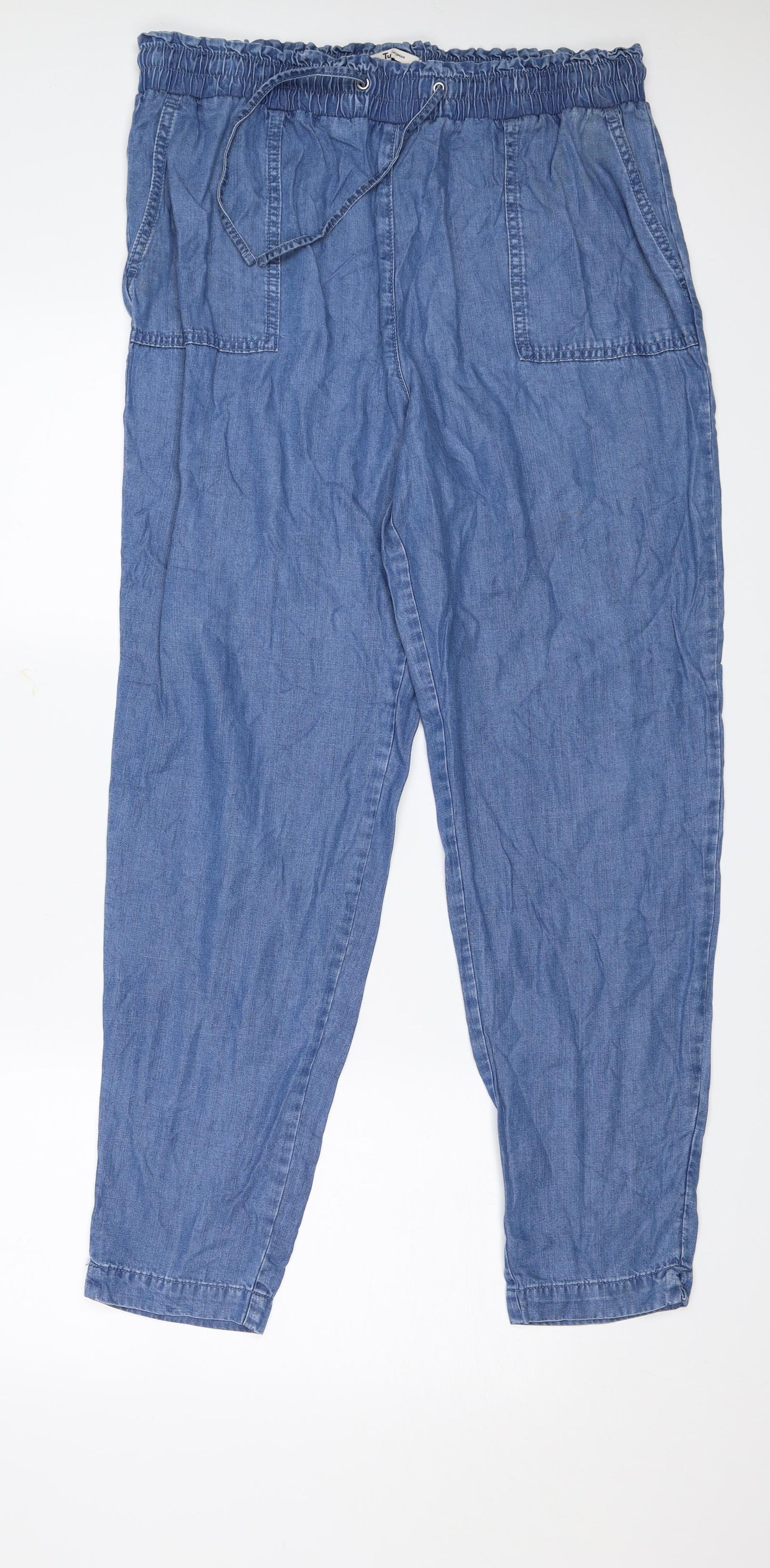TU Womens Blue   Trousers  Size 12 L27 in