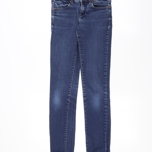 Topshop Womens Blue  Denim Skinny Jeans Size 25 L32 in