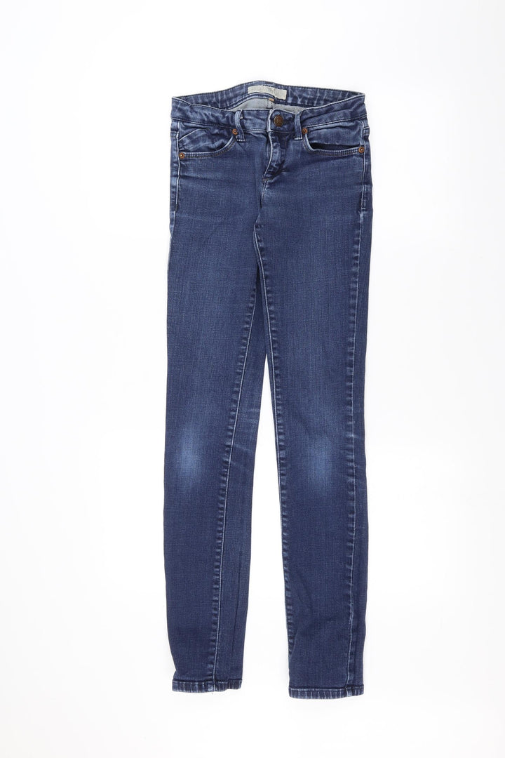 Topshop Womens Blue Denim Skinny Jeans Size 25 L32 in