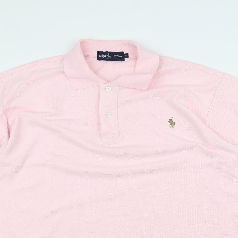 Polo Ralph Lauren Mens Pink    Polo Size L