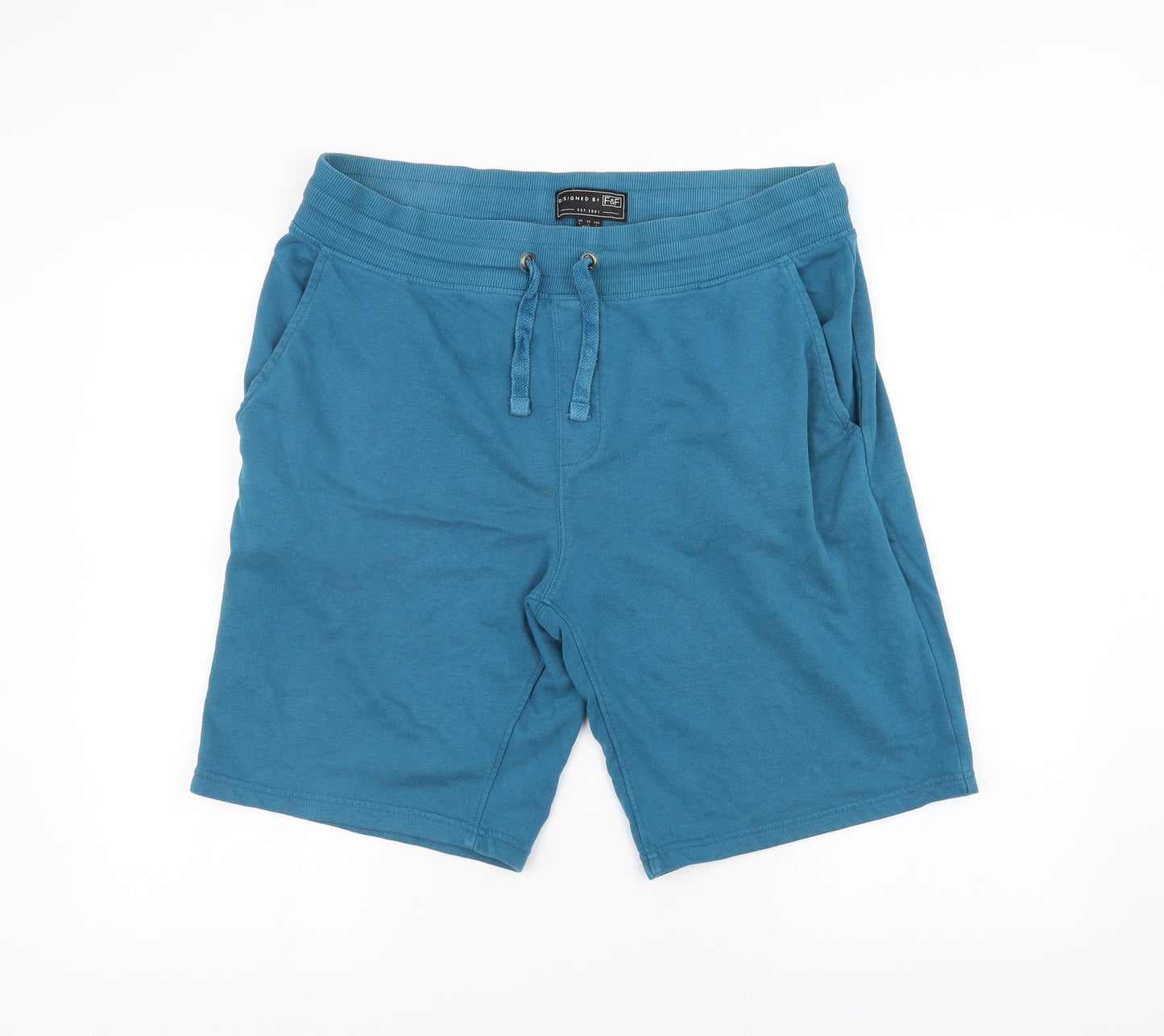 F&F Mens Blue   Sweat Shorts Size L