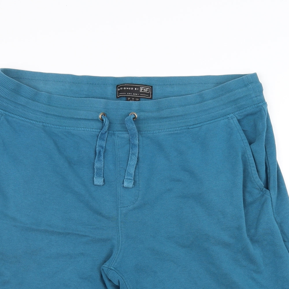F&F Mens Blue   Sweat Shorts Size L