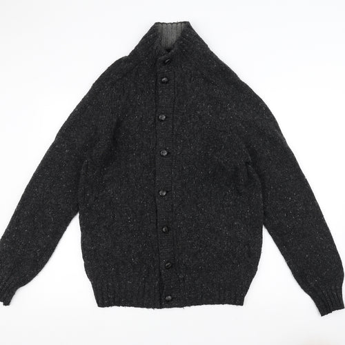 Marks and Spencer Mens Black  Knit Jacket Coatigan Size M