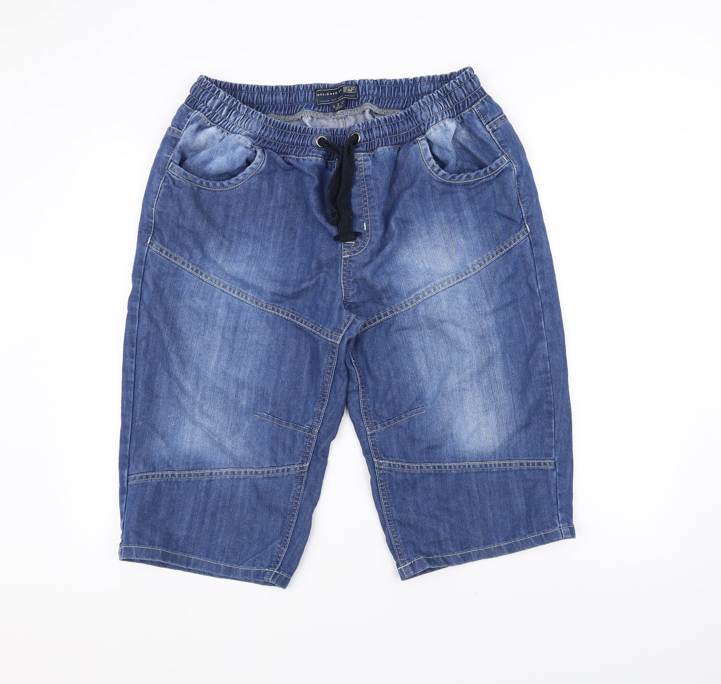 F&F Mens Blue   Chino Shorts Size 38