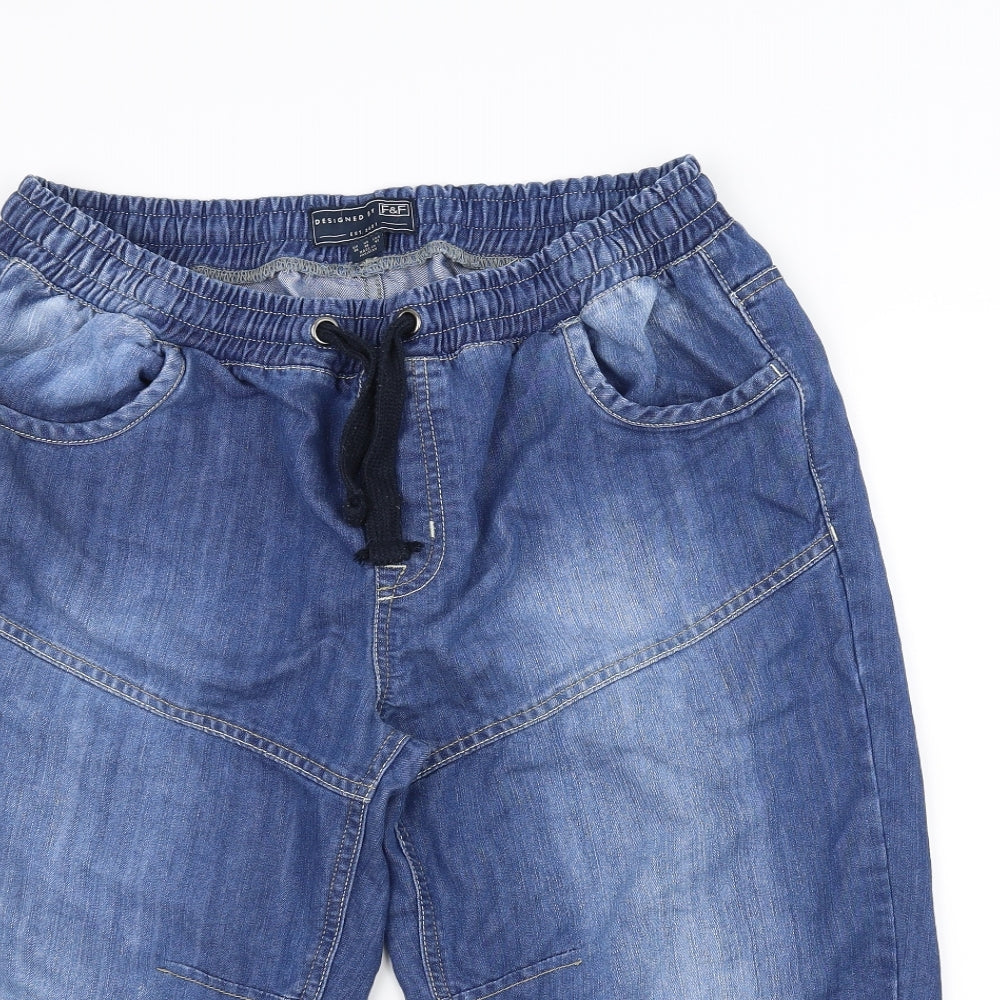 F&F Mens Blue   Chino Shorts Size 38