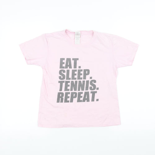 Gilden Girls Pink   Basic T-Shirt Size L