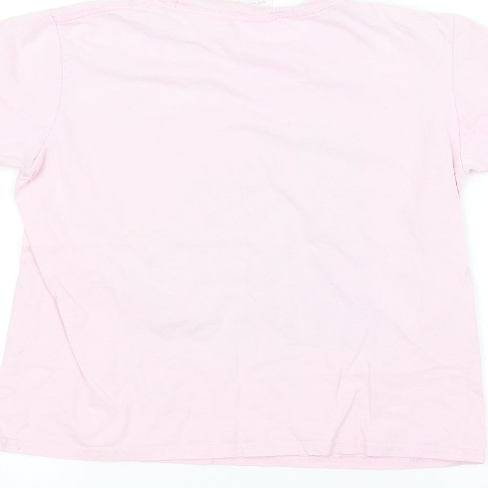 Gilden Girls Pink   Basic T-Shirt Size L
