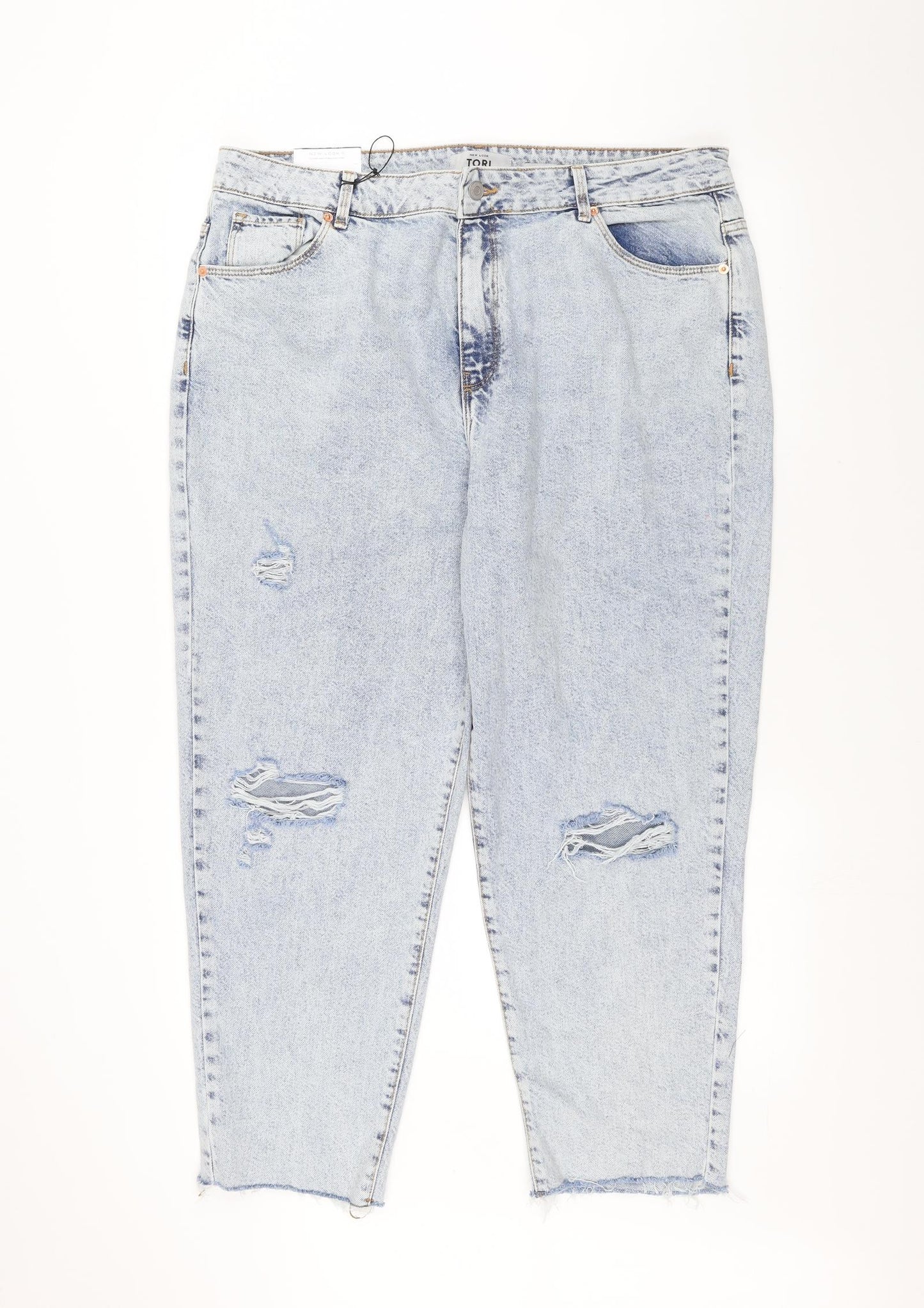 New Look Womens Blue   Cropped Jeans Size 18 L25 in
