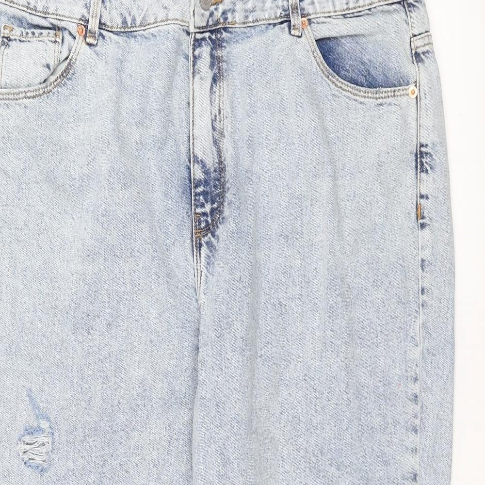 New Look Womens Blue   Cropped Jeans Size 18 L25 in