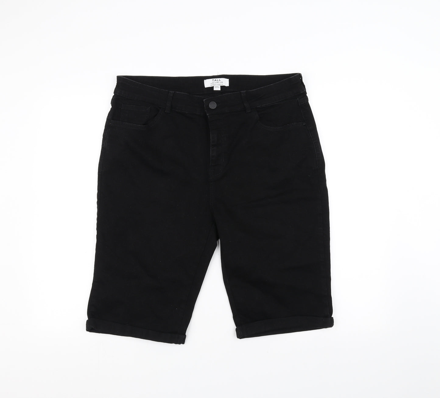 Dorothy Perkins Womens Black   Chino Shorts Size 16