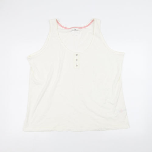 Preworn Womens White   Basic Tank Size 20
