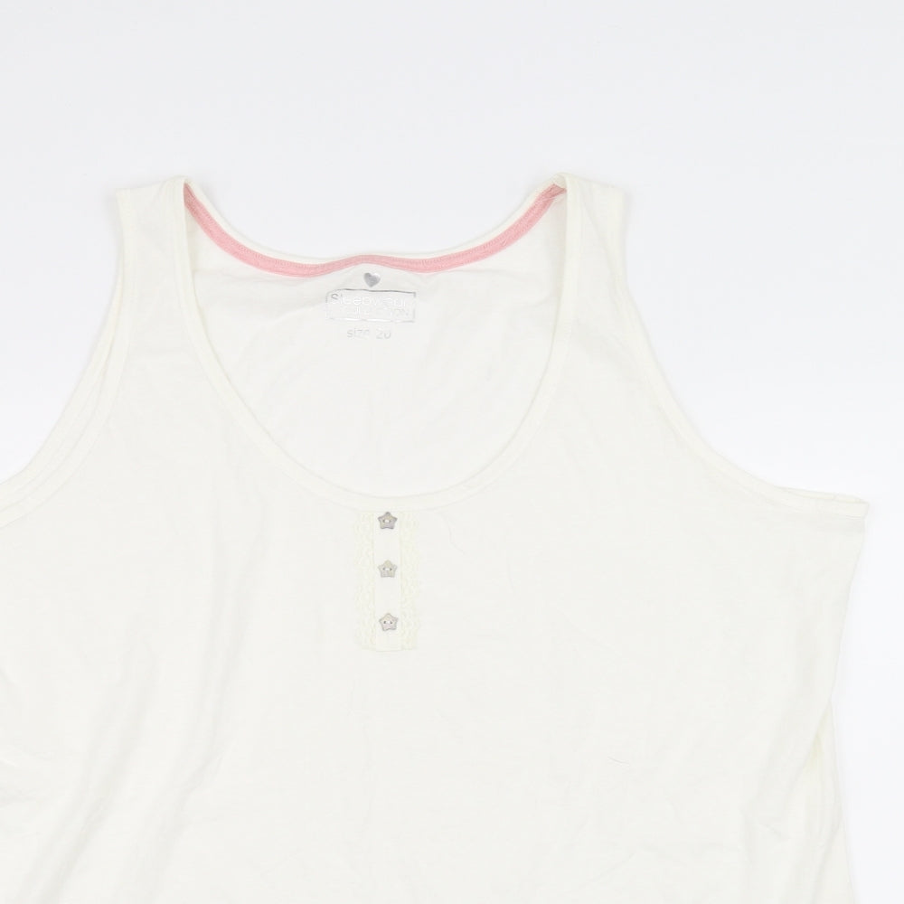 Preworn Womens White   Basic Tank Size 20