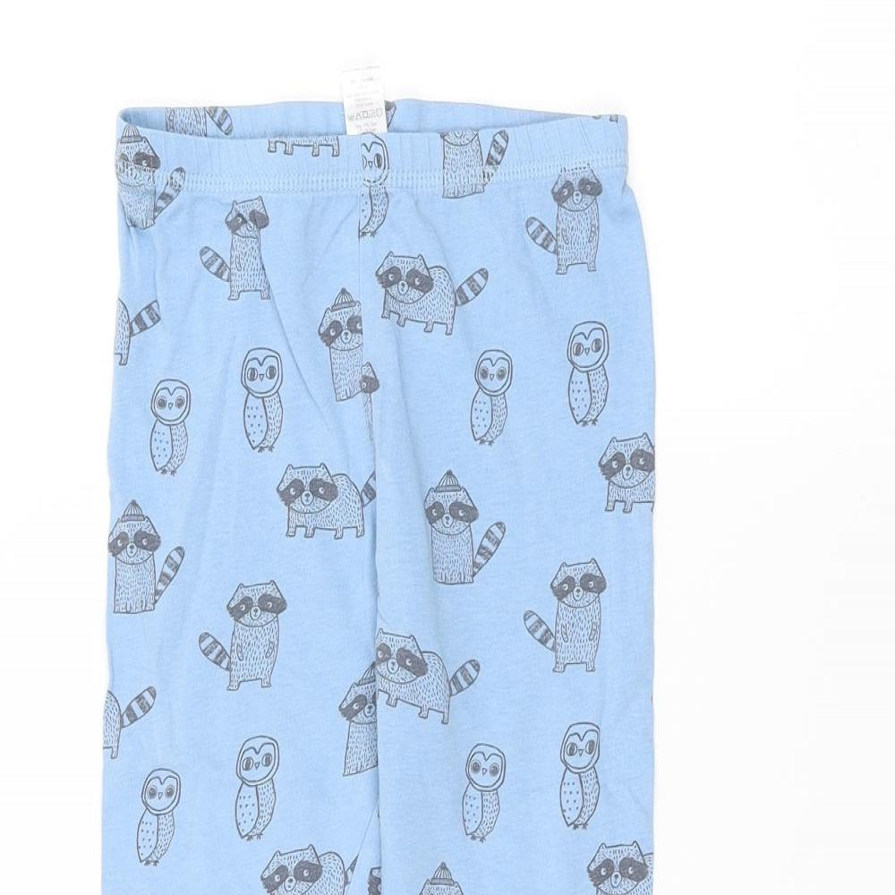 George Boys Blue   Sweatpants Trousers Size 3-4 Years - Raccoon and owl print