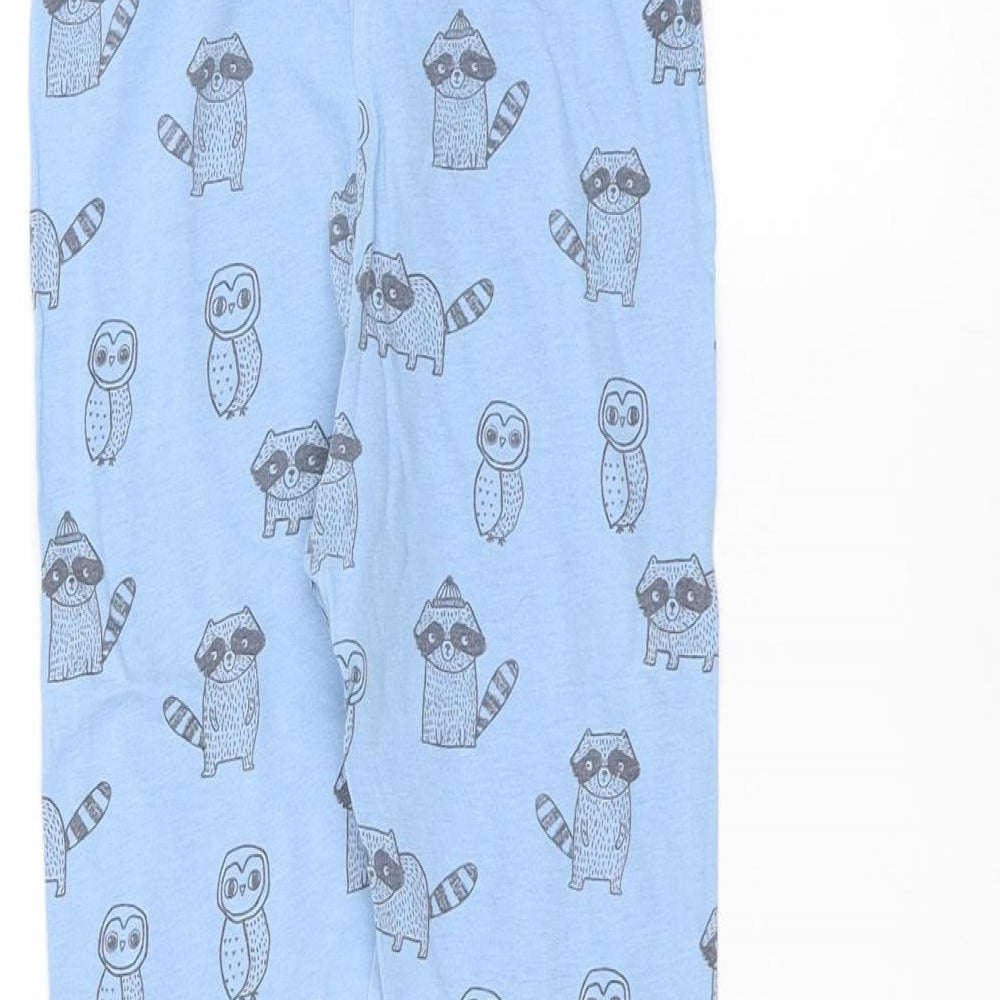 George Boys Blue   Sweatpants Trousers Size 3-4 Years - Raccoon and owl print