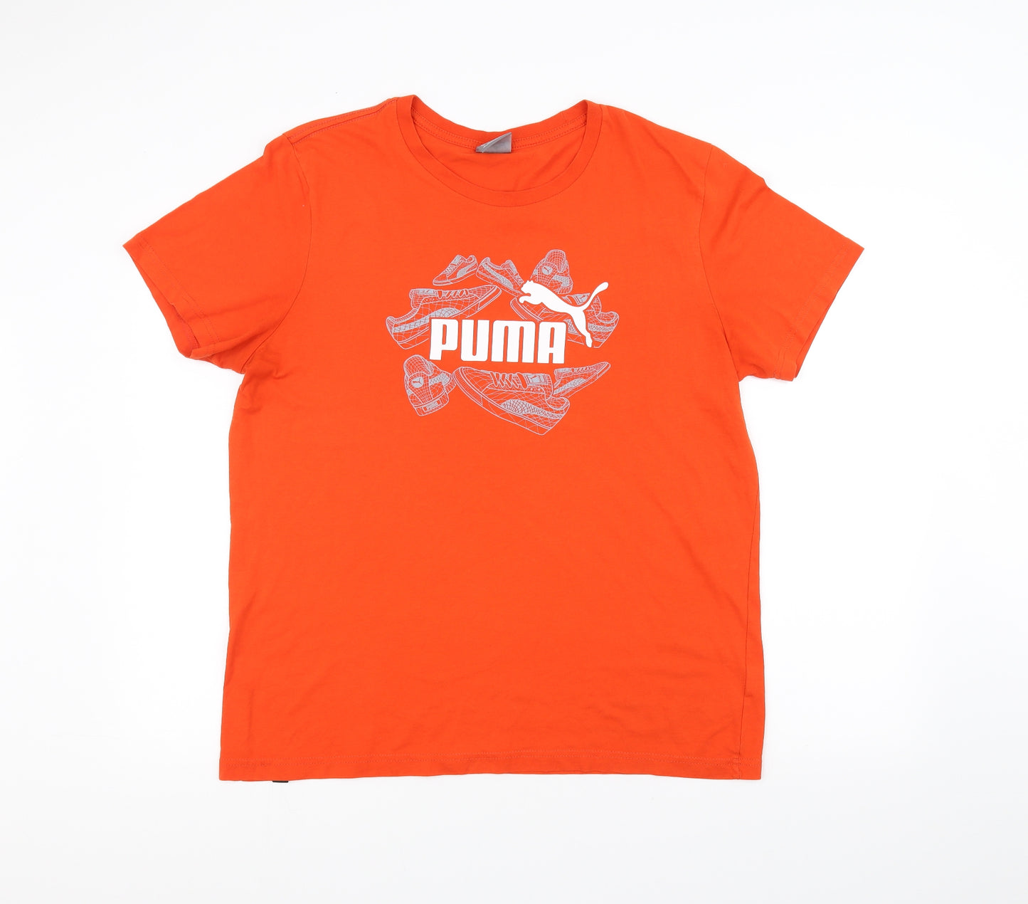 PUMA Mens Orange    T-Shirt Size L