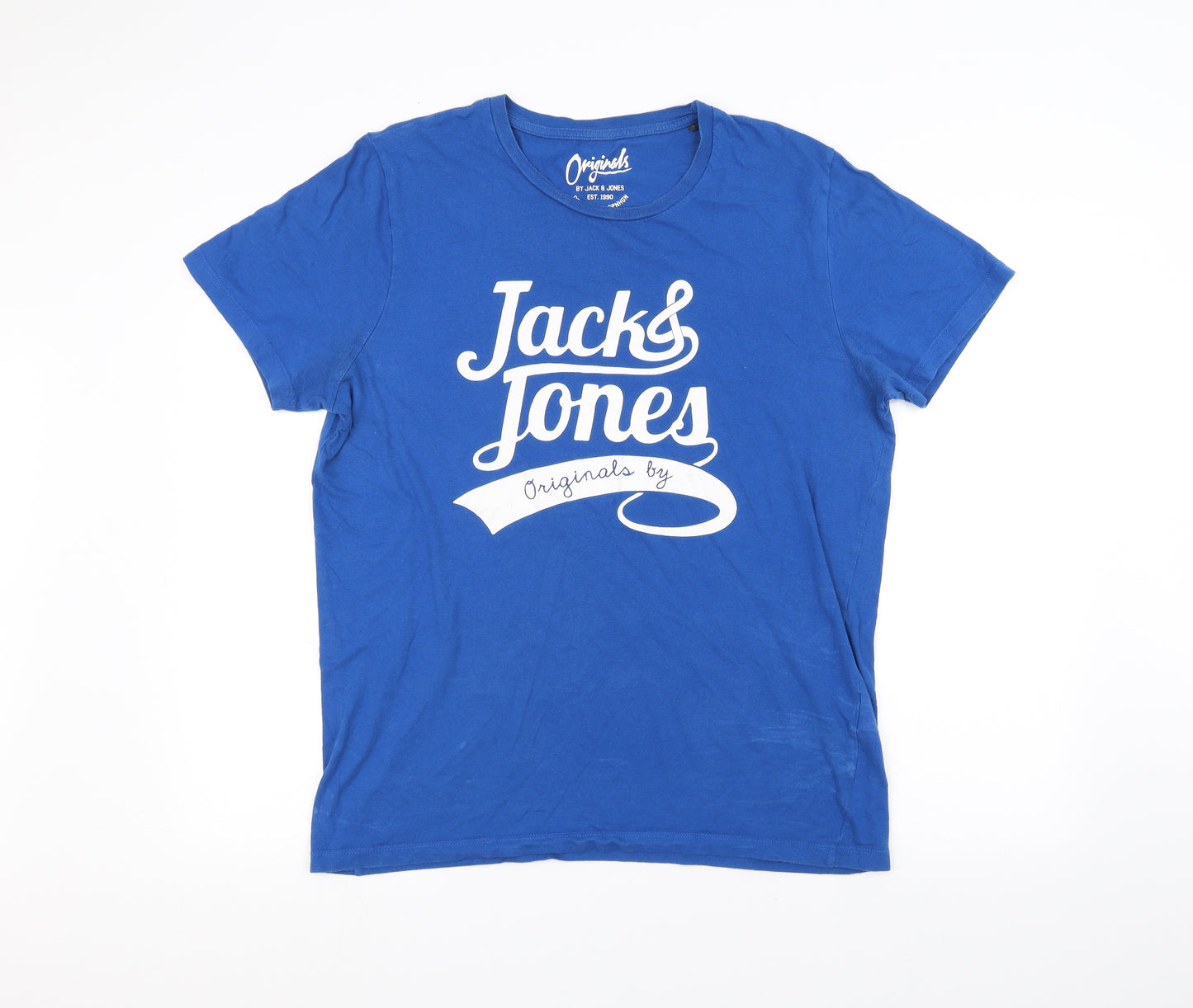JACK & JONES Mens Blue    T-Shirt Size L