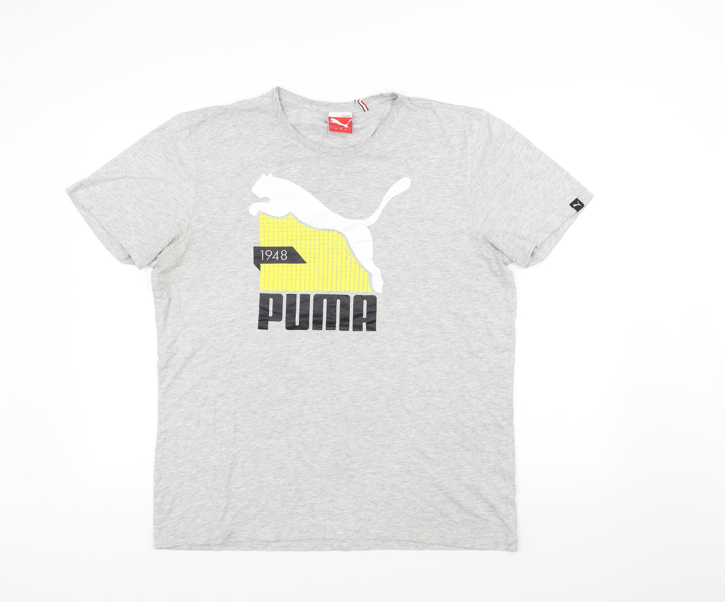 PUMA Mens Grey    T-Shirt Size L