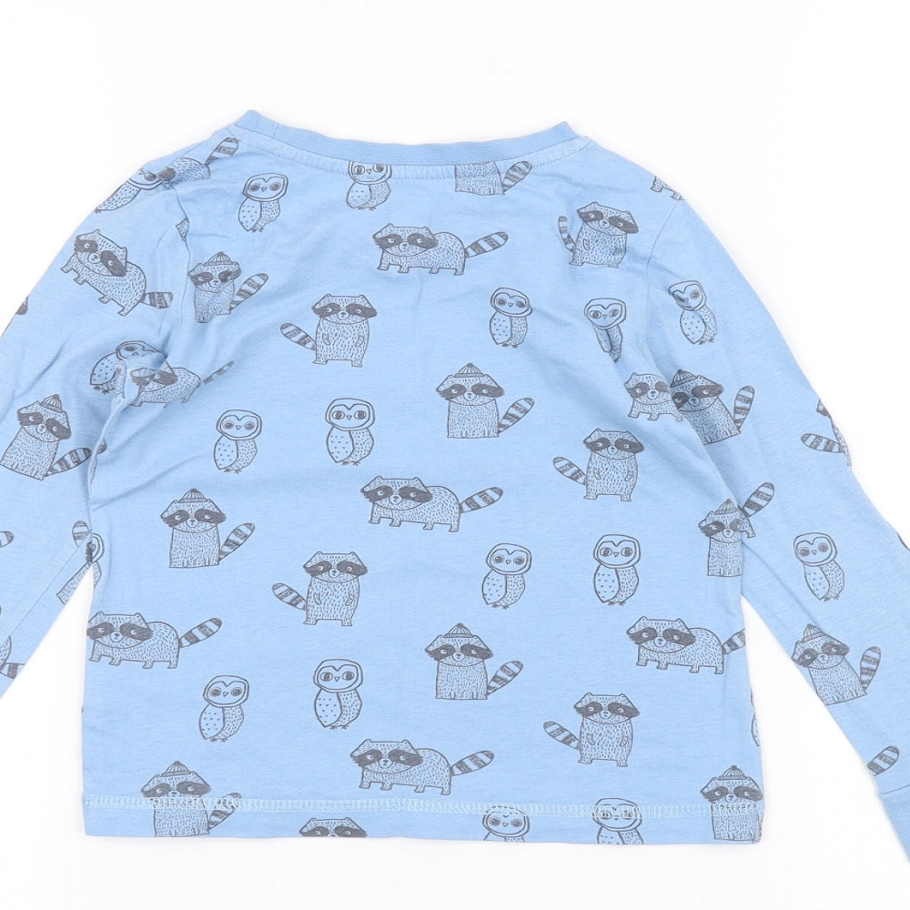 George Boys Blue   Basic T-Shirt Size 3-4 Years  - Raccoon