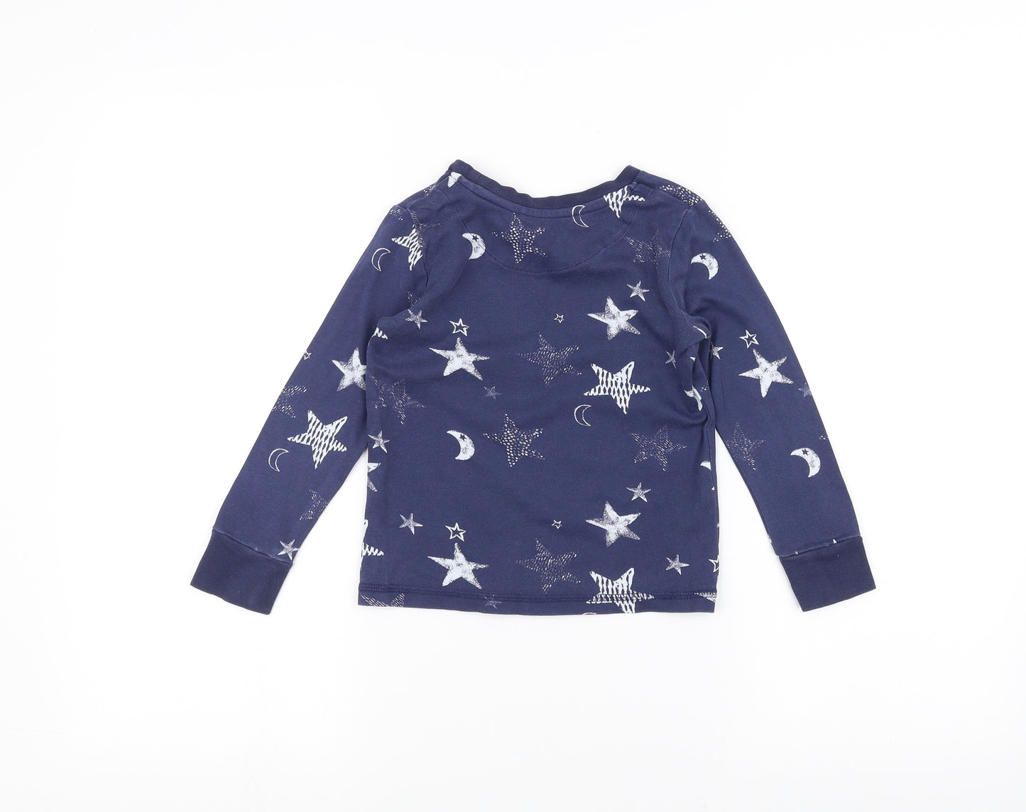 George Girls Blue   Basic T-Shirt Size 3-4 Years  - Star Print
