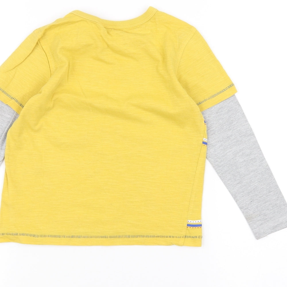 George Boys Yellow   Basic T-Shirt Size 3-4 Years  - Diggers