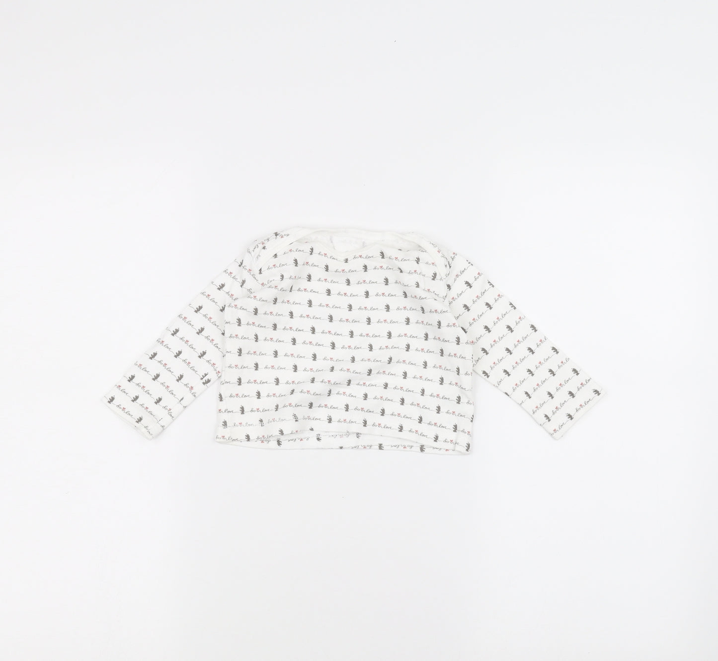 Disney Girls White   Basic T-Shirt Size 6-9 Months