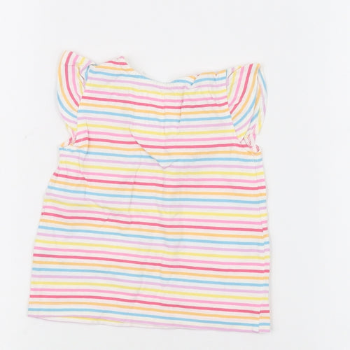 TU Baby White Striped  Basic T-Shirt Size 6-9 Months