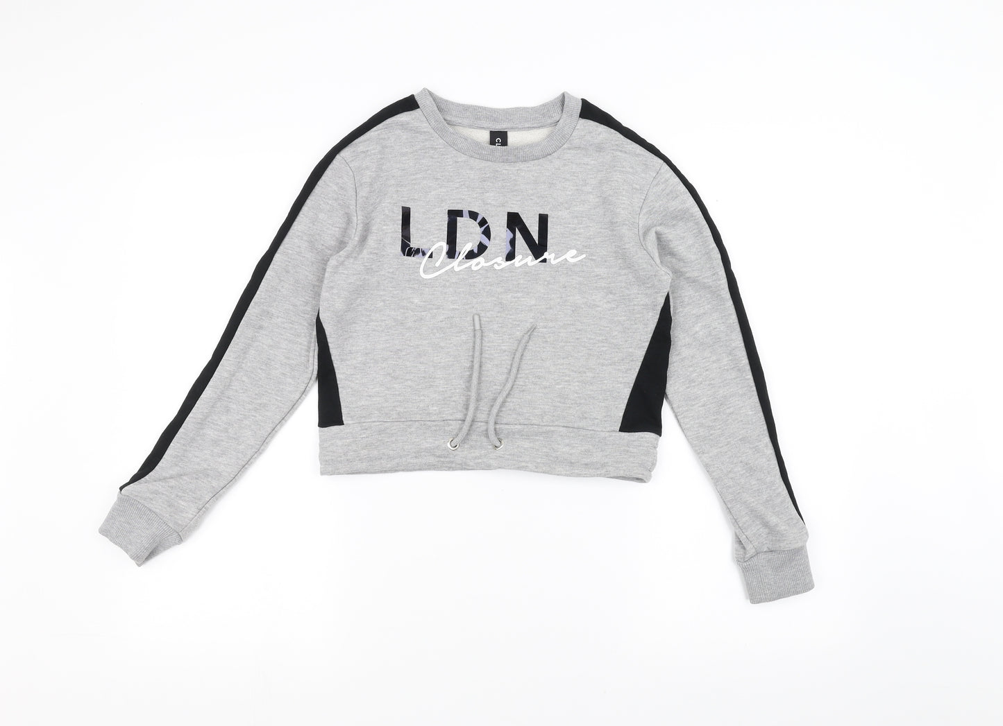 closure Boys Grey   Pullover Jumper Size 12-13 Years
