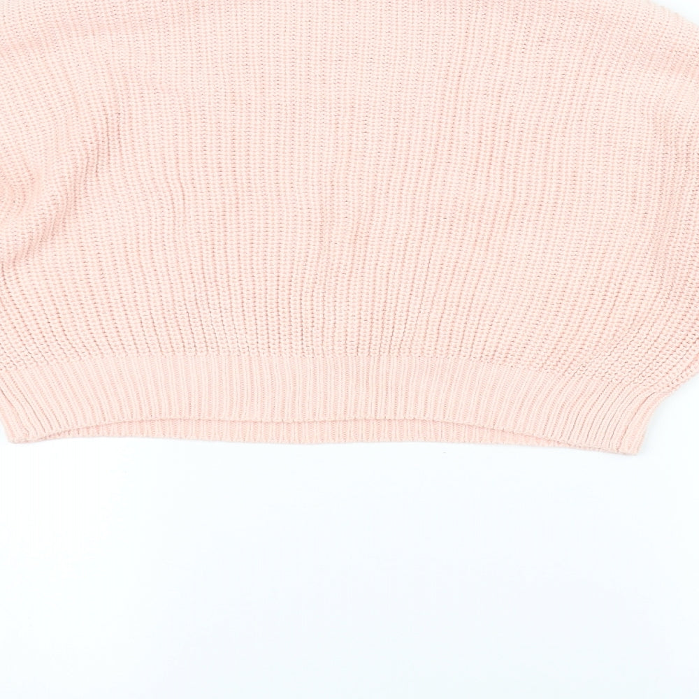 River Island Girls Pink  Knit Pullover Jumper Size 11-12 Years