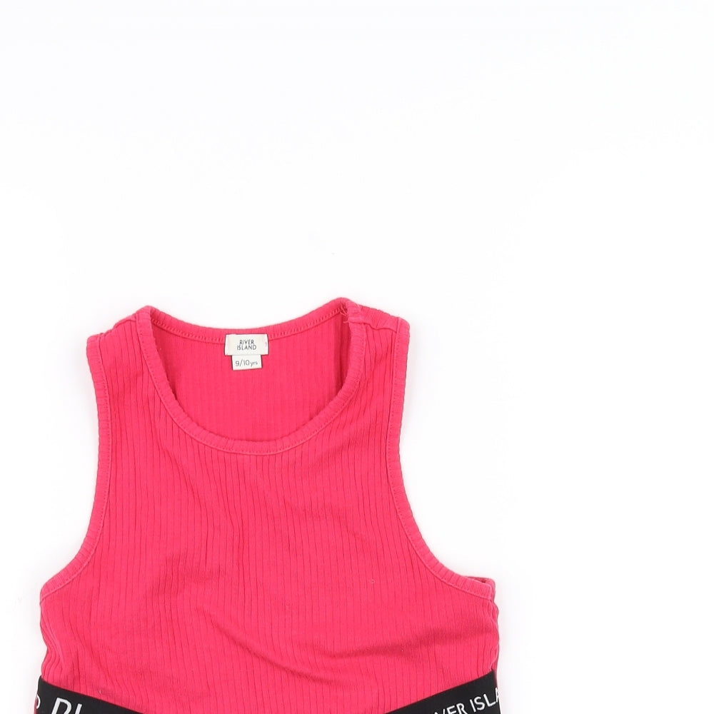 River Island Girls Pink   Basic T-Shirt Size 9-10 Years