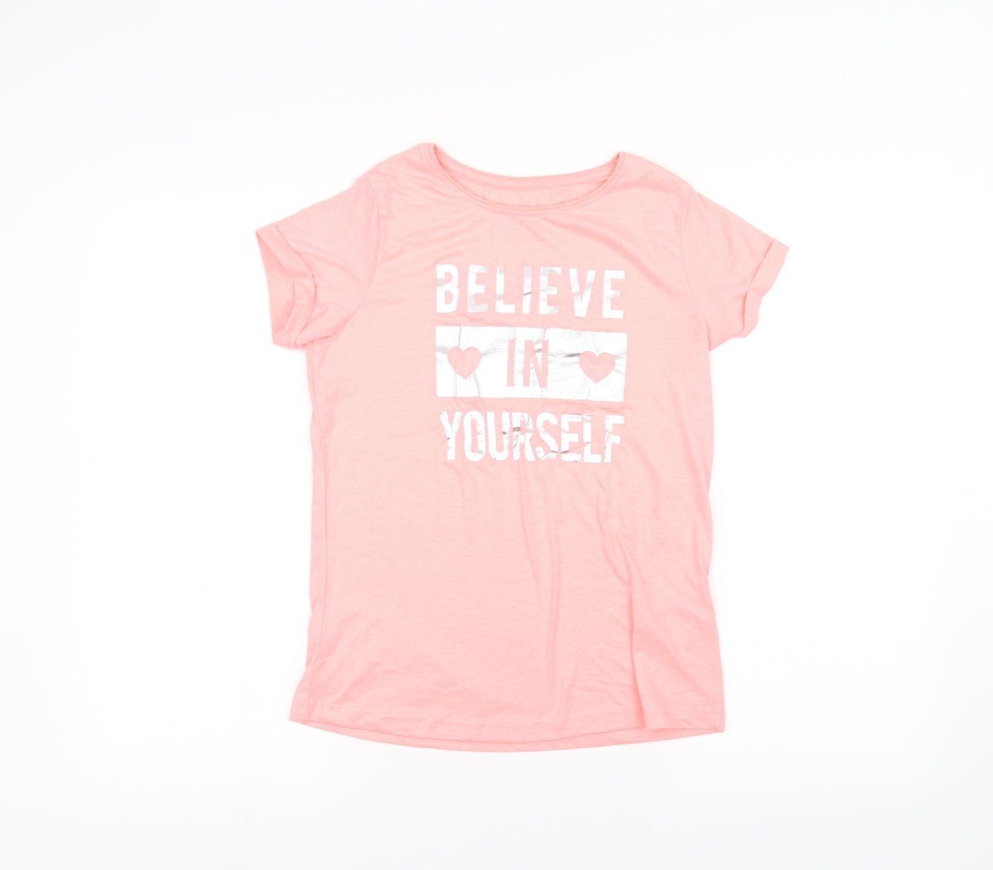 Primark Girls Pink   Basic T-Shirt Size 11-12 Years