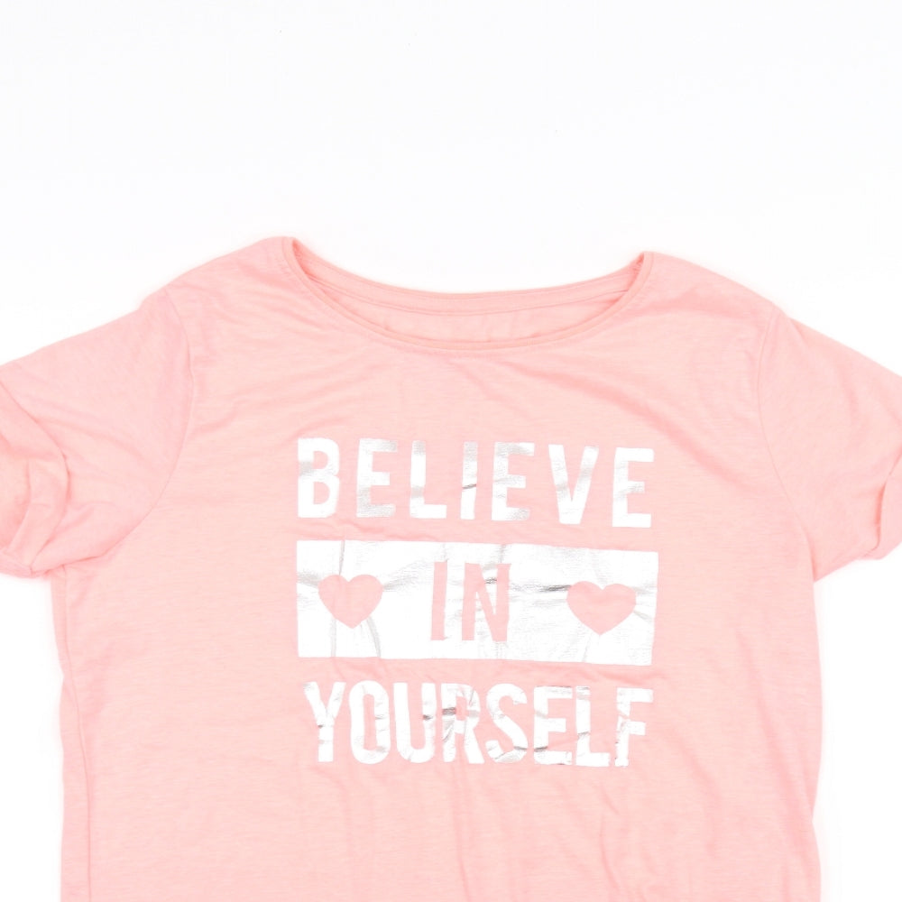 Primark Girls Pink   Basic T-Shirt Size 11-12 Years