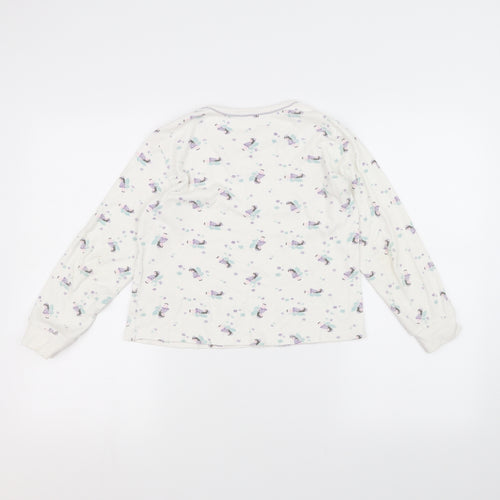 Lily & dan Girls White   Basic T-Shirt Size 9-10 Years