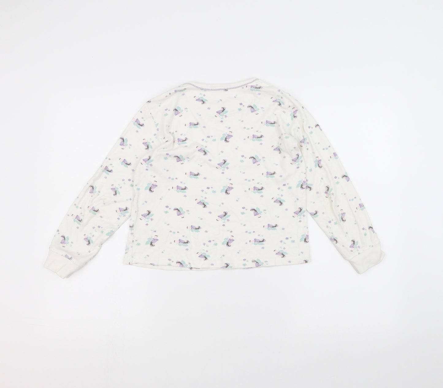 Lily & dan Girls White   Basic T-Shirt Size 9-10 Years