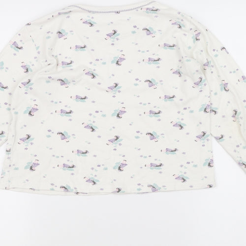 Lily & dan Girls White   Basic T-Shirt Size 9-10 Years