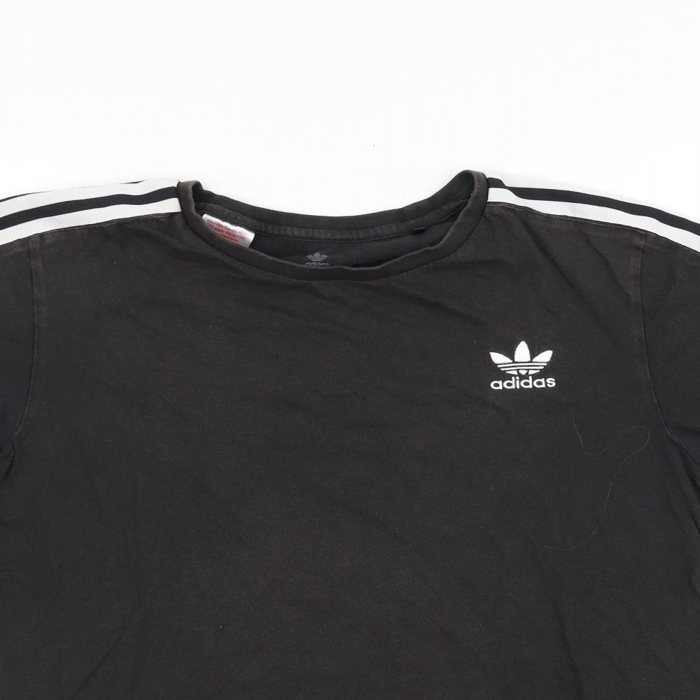 adidas Girls Black   Basic T-Shirt Size 13-14 Years