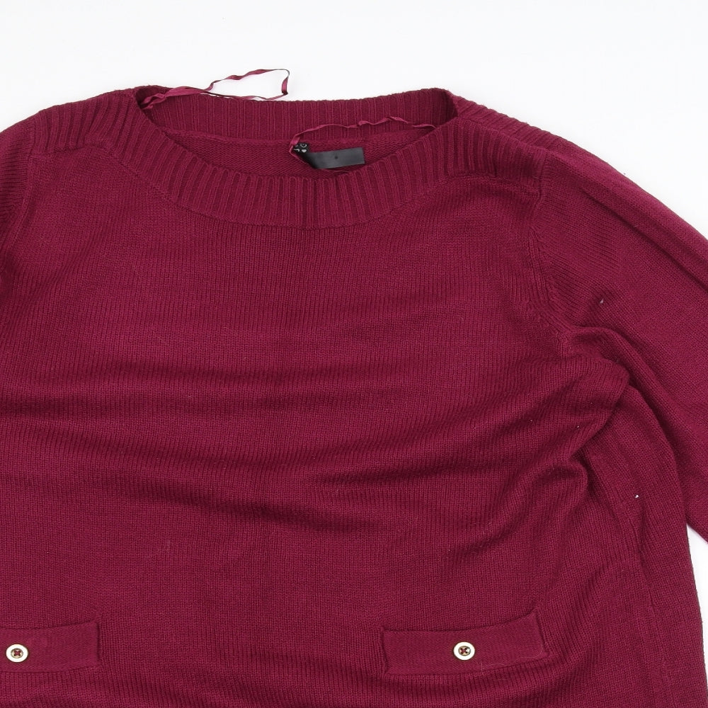 Preworn Womens Pink  Knit Pullover Jumper Size 18