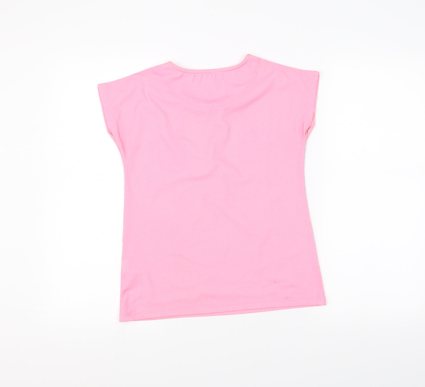 M&S Girls Pink   Basic T-Shirt Size 10-11 Years  - Cat