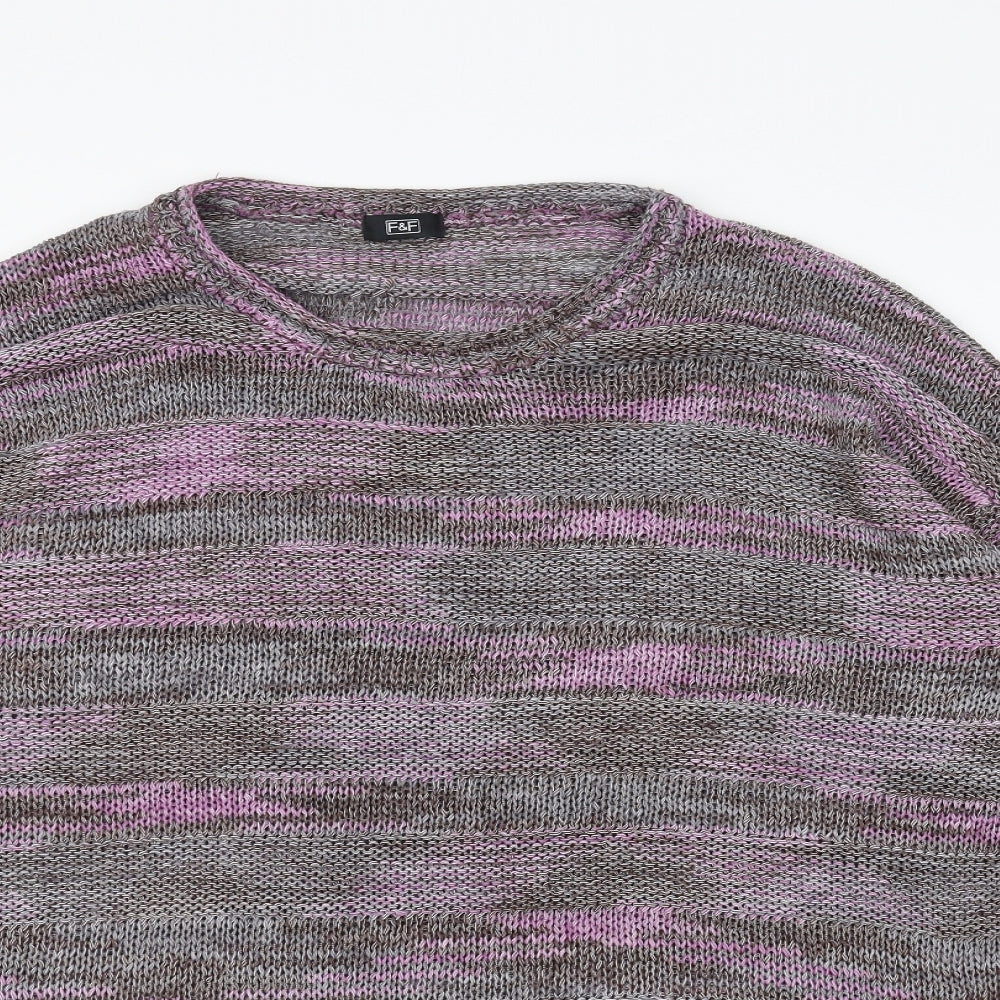 F&F Womens Purple  Knit Pullover Jumper Size 18