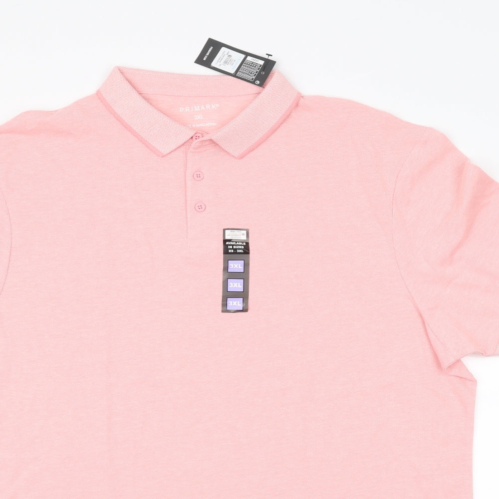 Primark Mens Pink    Polo Size 3XL