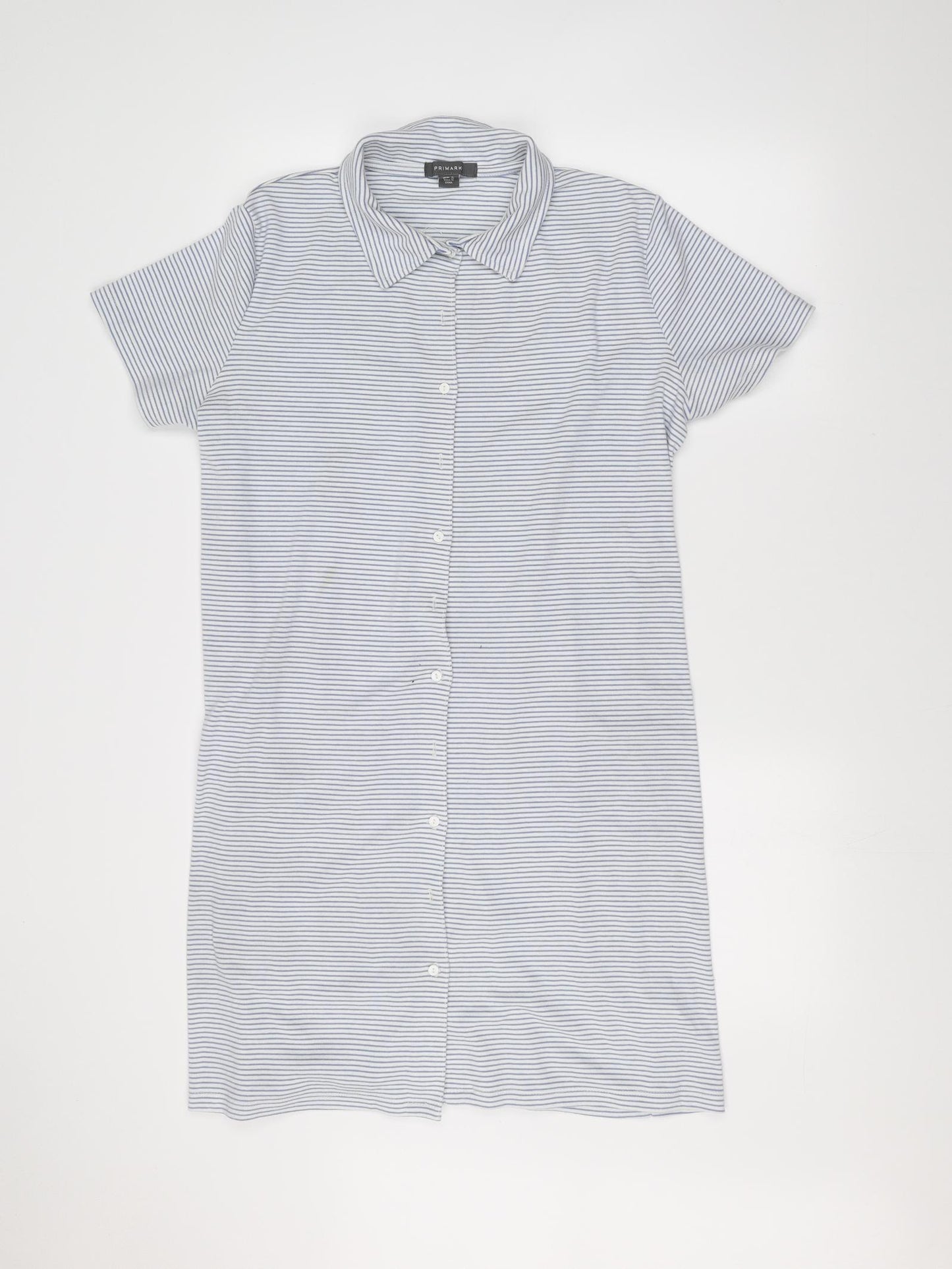 Primark Womens White Striped  Basic Button-Up Size 18