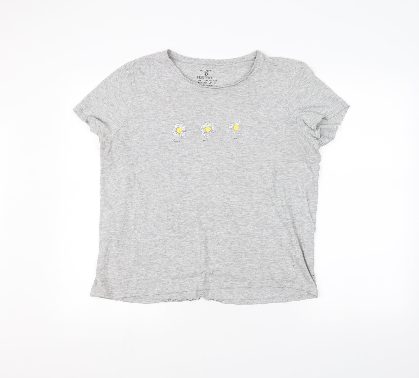 Primark Womens Grey   Basic T-Shirt Size L