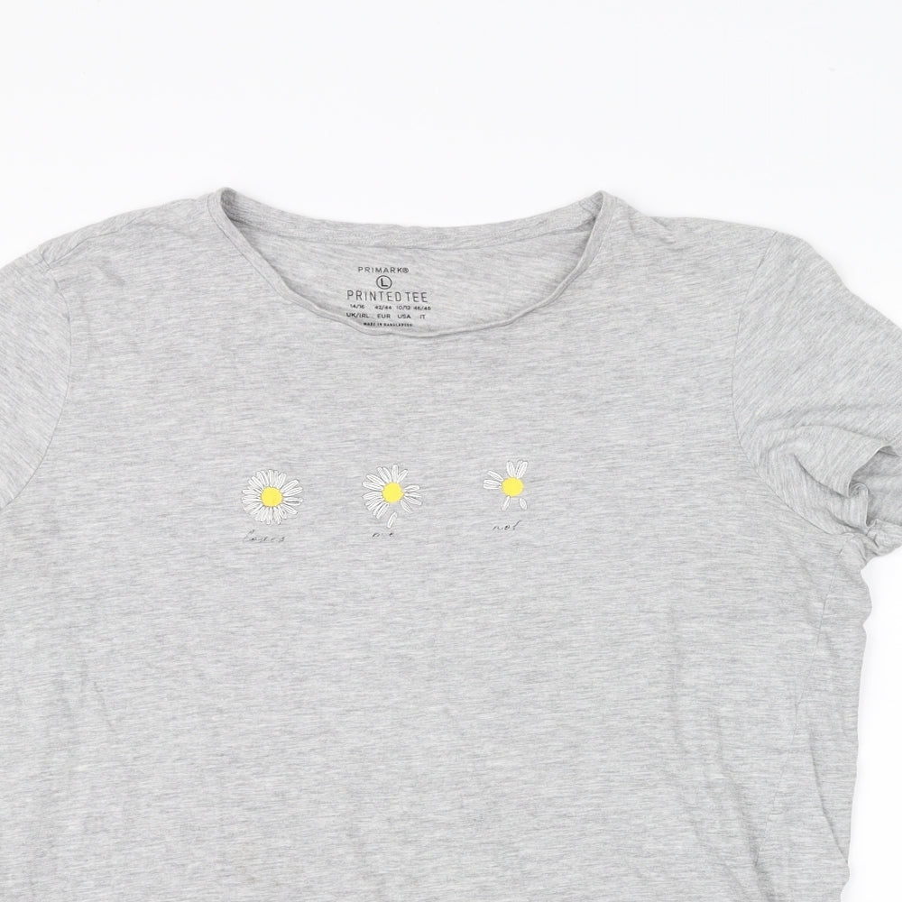 Primark Womens Grey   Basic T-Shirt Size L