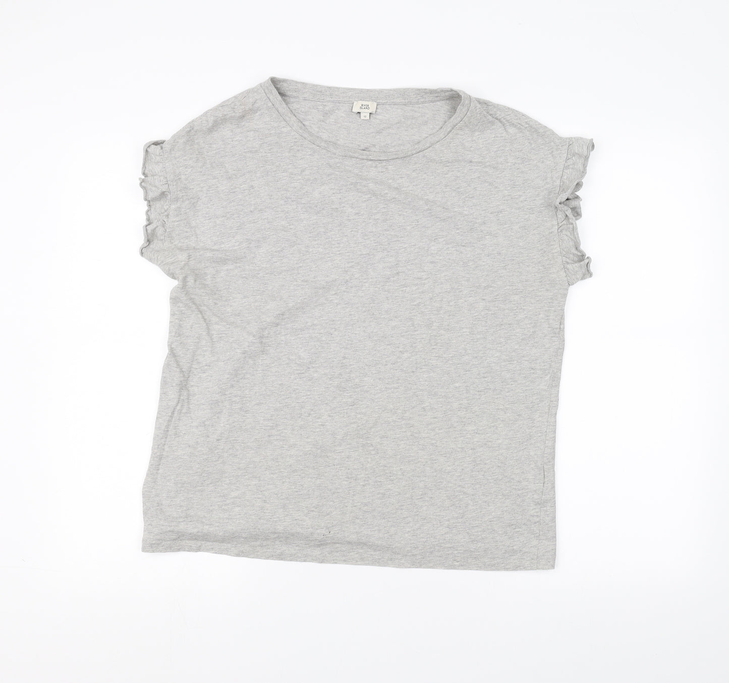 River Island Womens Grey   Basic T-Shirt Size 12