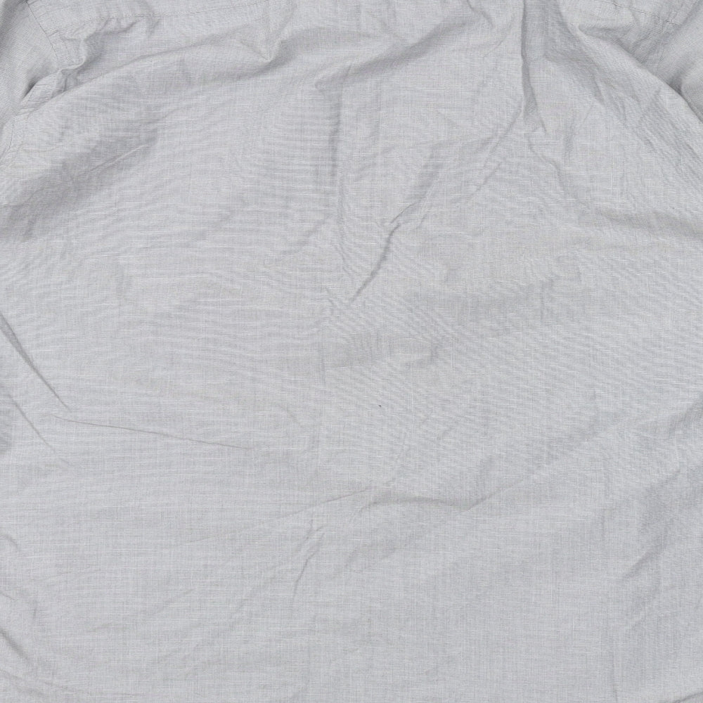 TU Mens Grey    Dress Shirt Size 17.5