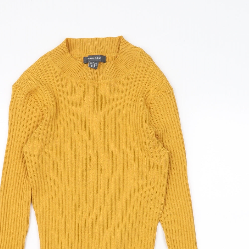 Primark Womens Yellow   Basic T-Shirt Size L